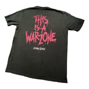 Of Mice & Men Warzone Mens XL Black Shirt Music Band Rock Warped Emo Metal Punk